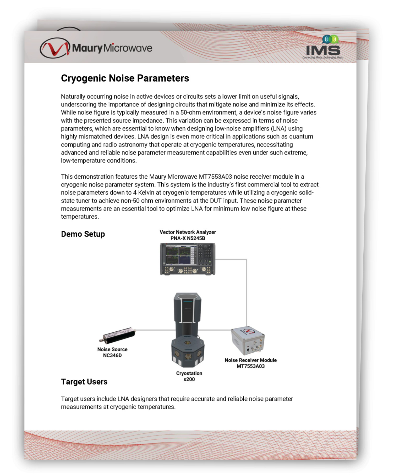 Cryogenic Noise Parameters