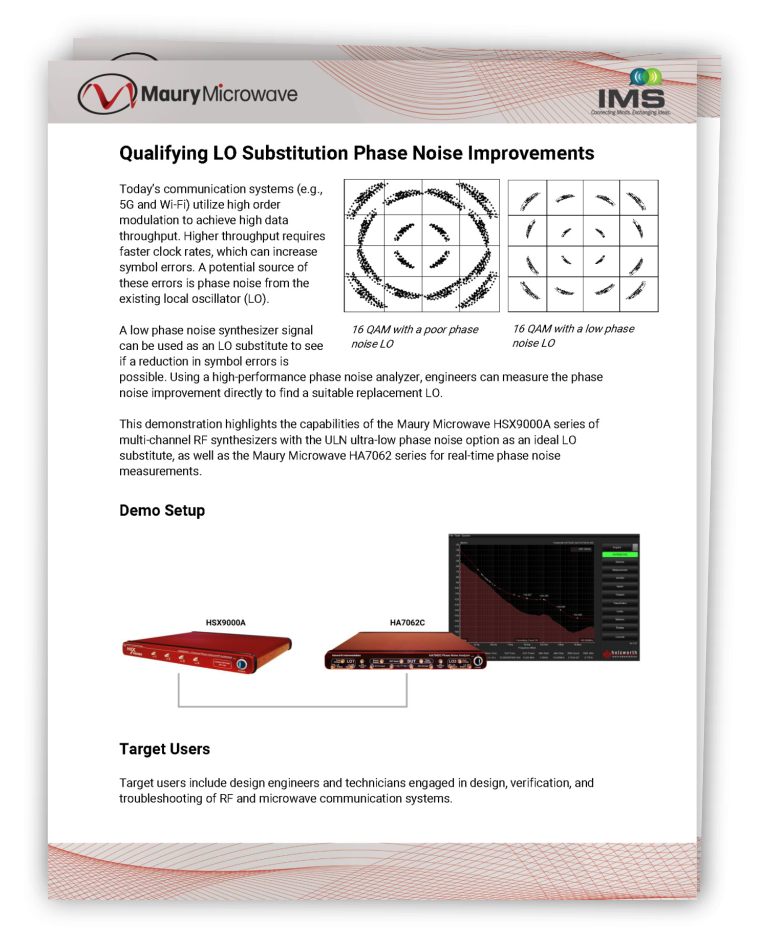 Qualifying LO Substitution Phase Noise Improvements